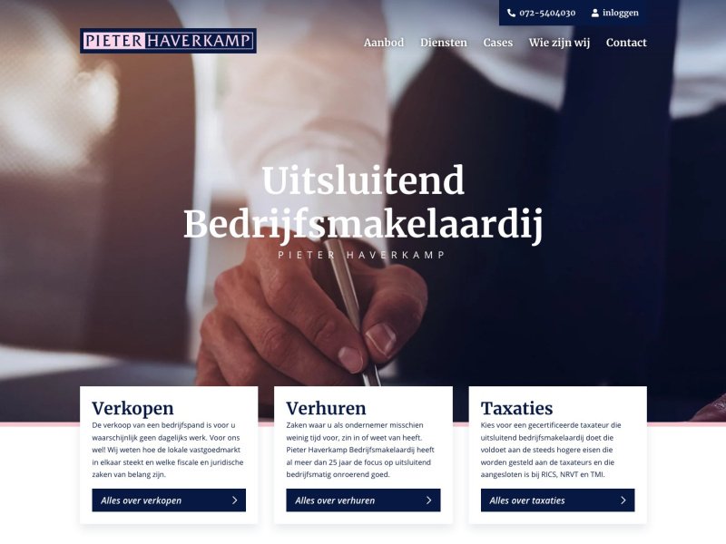 Pieter Haverkamp web screenshot