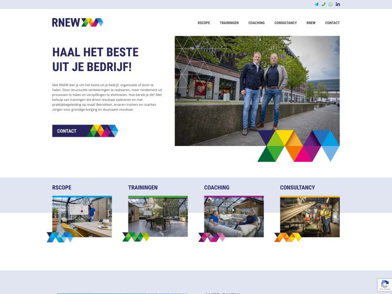 RNEW web screenshot